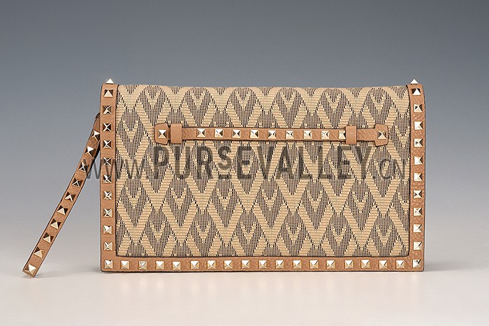 Valentino Viva Valentino Fabric Clutch Black