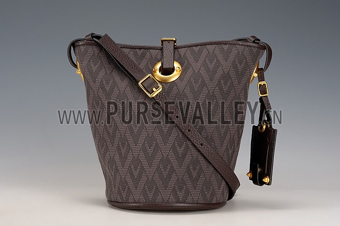 Valentino Viva Valentino Fabric Bucket Bag Military Green