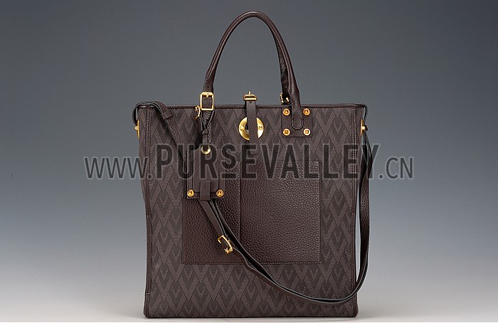 Valentino Viva Valentino Fabric Vertical Tote Bag Military Green