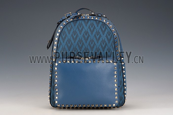 Valentino Viva Valentino Fabric Backpack Blue