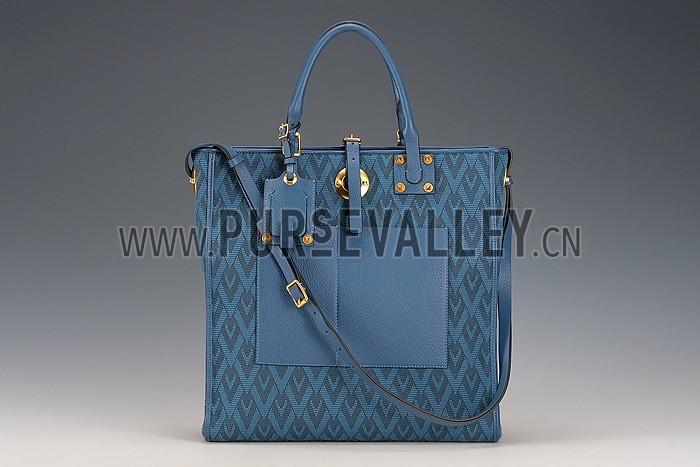 Valentino Viva Valentino Fabric Vertical Tote Bag Blue