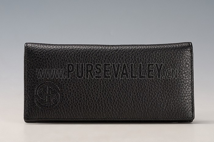 Gucci Long Wallet Black Leather