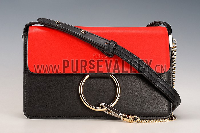 Chloe Faye Small Bag Black And Red