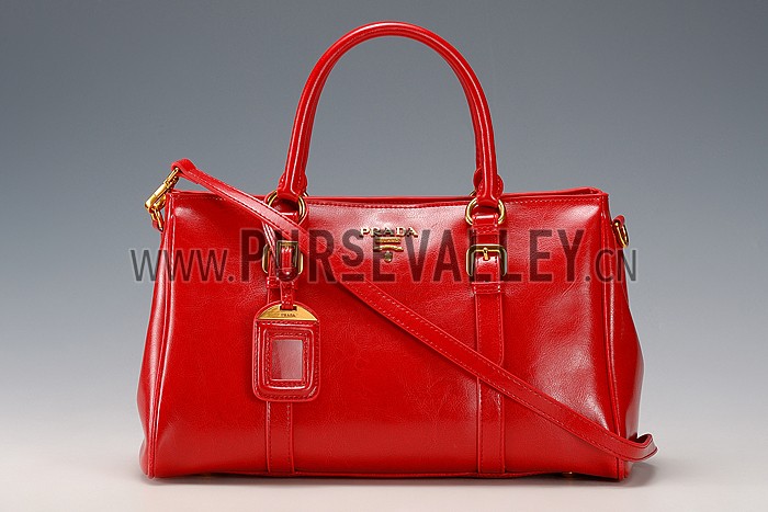 Prada Classic Top Handle Red