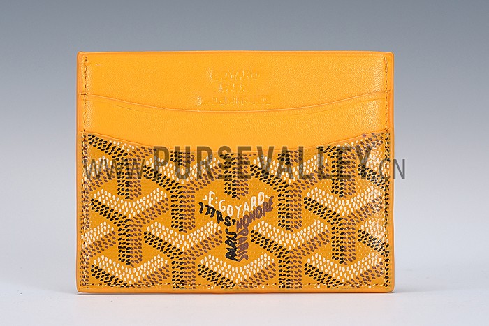 Goyard Yellow Card Holder 18926607