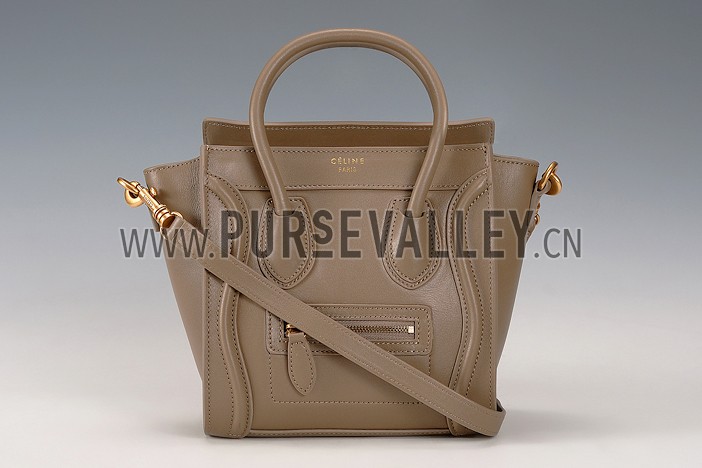 Celine Nano Luggage Khaki