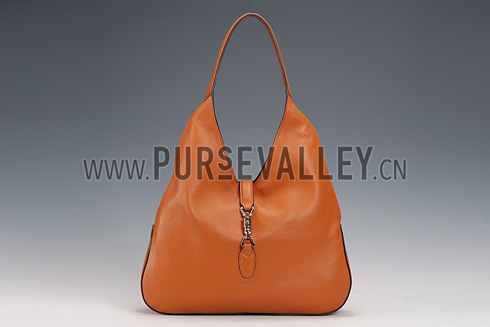 Gucci Jackie Soft Leather Hobo Brown