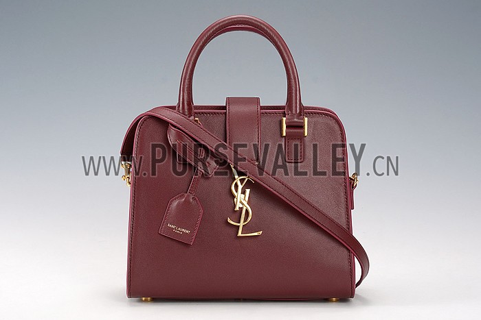 Saint Laurent Monogramme Baby Cabas Bordeaux Bag