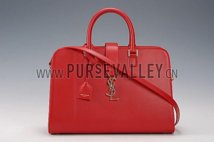 Saint Laurent Monogram Cabas Medium Red Bag