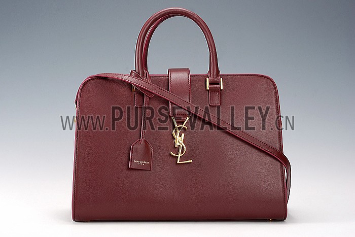 Saint Laurent Monogram Cabas Medium Bordeaux Bag