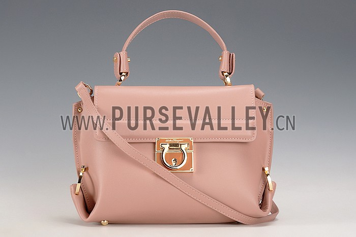 Salvatore Ferragamo Sofia Mini Leather Tote Beige