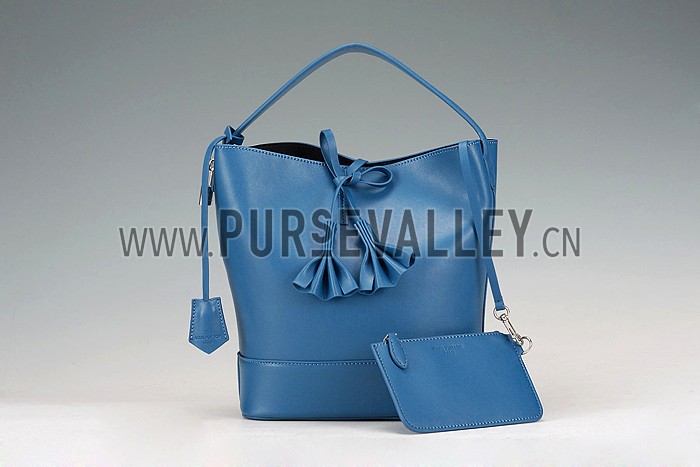 Louis Vuitton New Noe Cuir Nuance Blue Drawstring Bag 607551