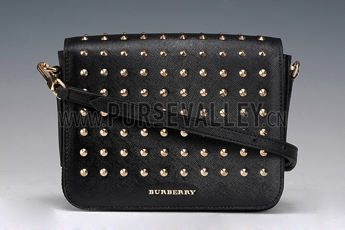 Burberry Studded Berkley Crossbody Bag Black 607789