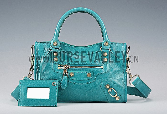 Balenciaga Mini City Bag Bleu Tropical 607844
