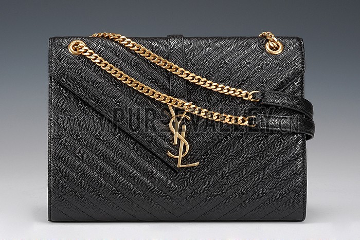 Saint Laurent Classic Monogram Satchel Black 607882