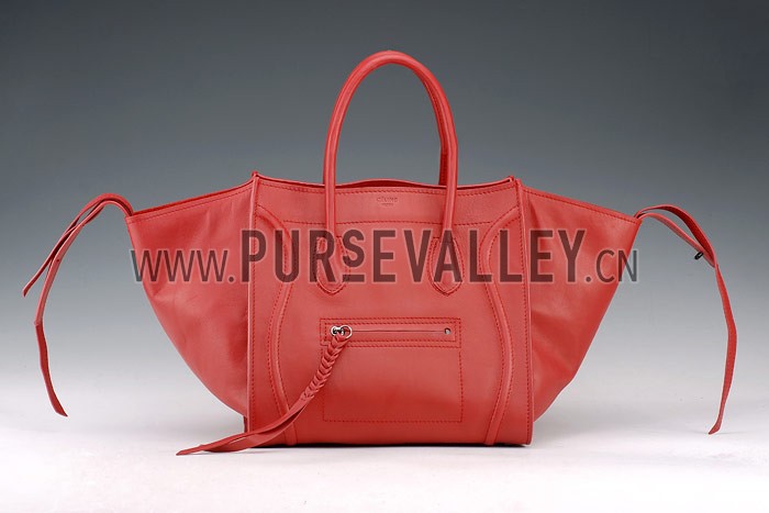 Celine Luggage Phantom Tote Red