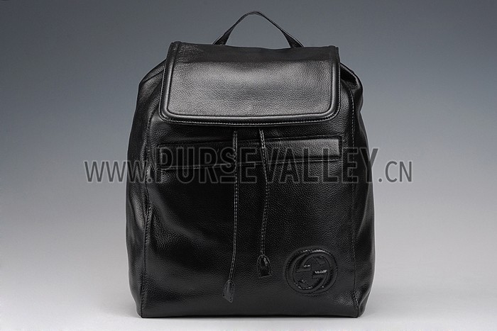 Gucci Leather Backpack Black 607930