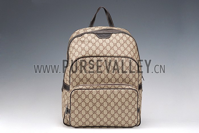 Gucci GG Canvas Backpack Beige/Ebony 607934
