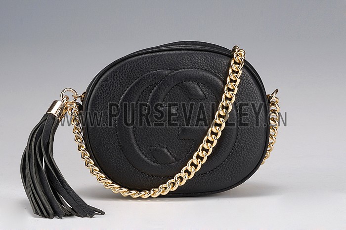 Gucci Soho Leather Mini Chain Bag Black 607941