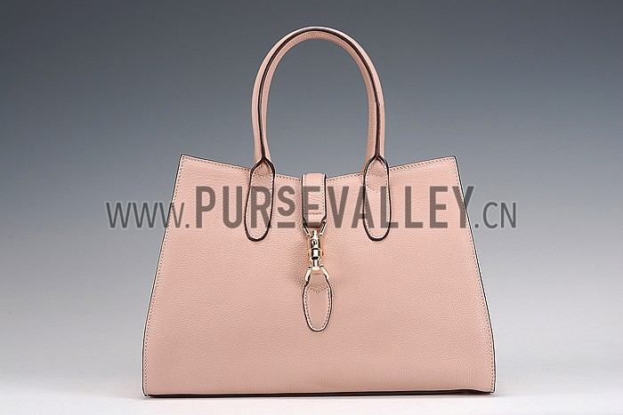 Gucci Jackie Soft Leather Top Handle Bag Light Rose 607948