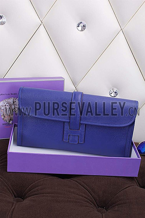 Hermes Jige Elan 29 Blue Electric Clutch 608009