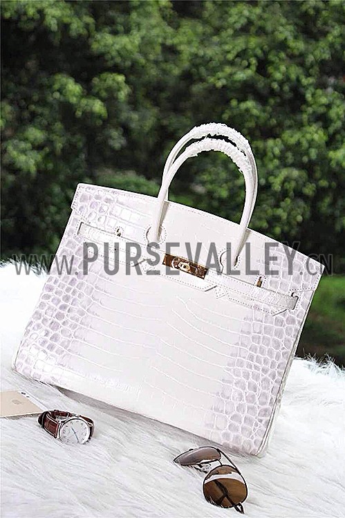 Hermes Birkin 35 Crocodile White 608064