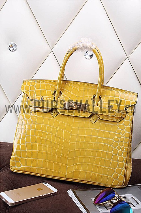 Hermes Birkin 35 Crocodile Yellow 608065