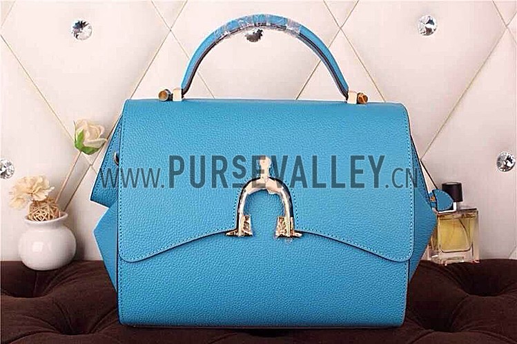 Hermes Stirrup Shoulder Bag Blue 608090