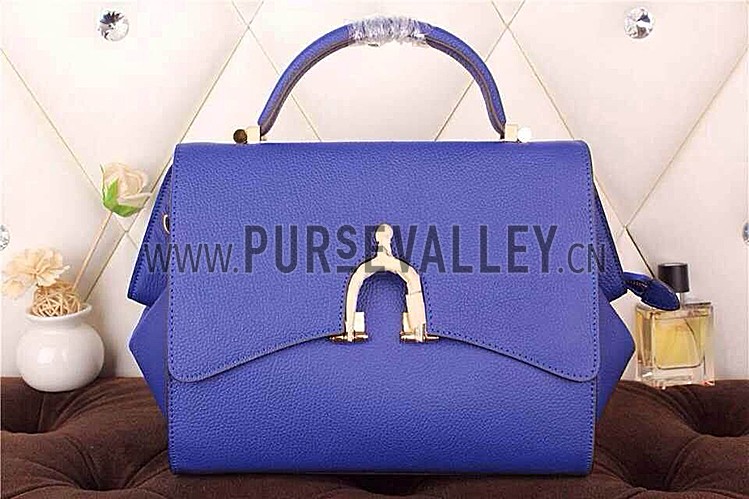 Hermes Stirrup Shoulder Bag Blue Electric 608093