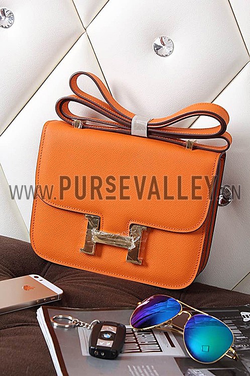 Hermes Constance Orange With Gold Hardware 608111