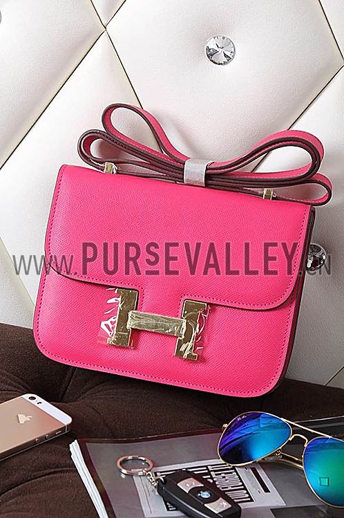 Hermes Constance Rose Tyrien With Gold Hardware 608115