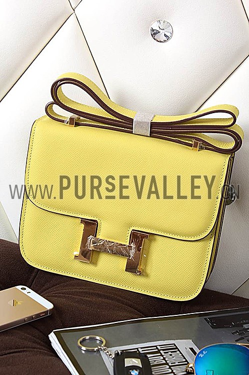 Hermes Constance Yellow With Gold Hardware 608120