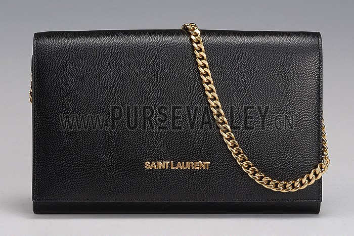 Saint Laurent Classic Letters Chain Bag Black 608205