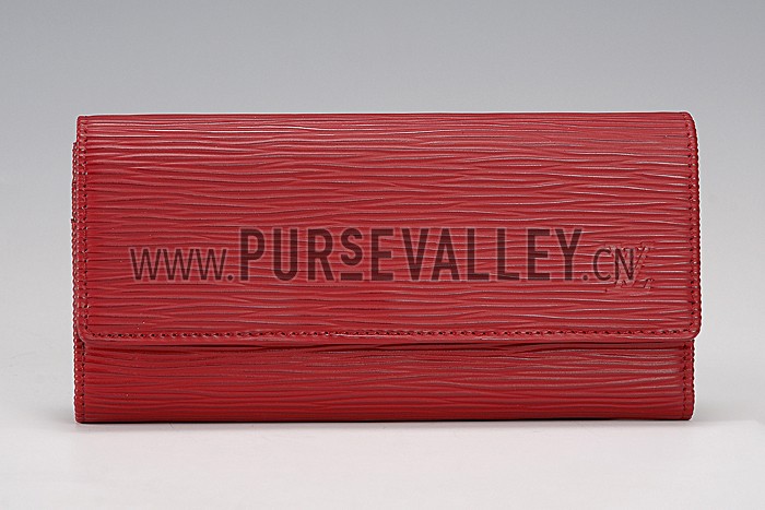 Louis Vuitton Red Epi Leather Sarah Wallet