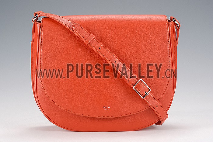Celine Trotteur Bag Soft Leather Orange 608238