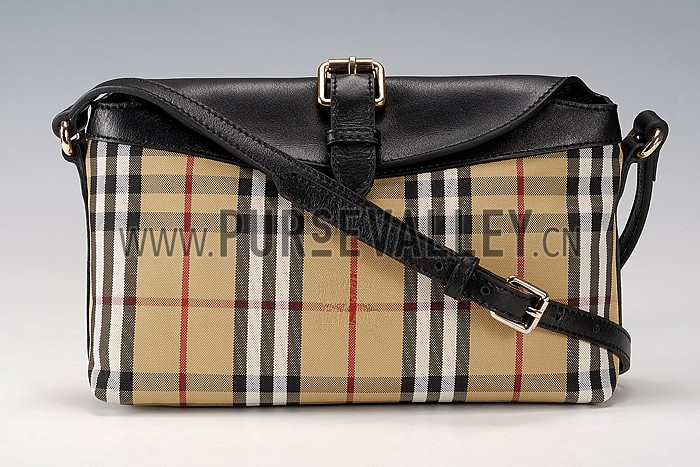 Burberry Small Horseferry Check Crossbody Bag Honey Black 608270