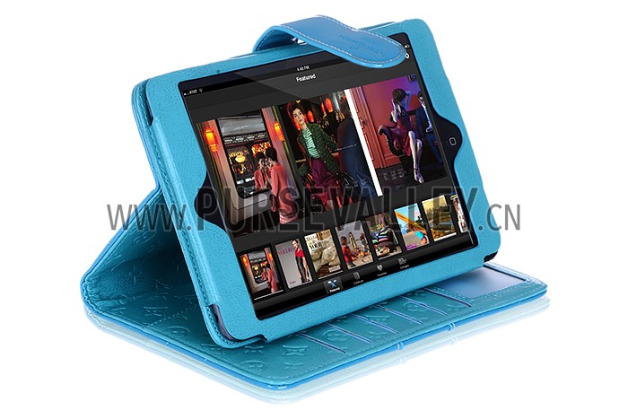 Louis Vuitton Vernis Mini iPad Wallet Case Blue