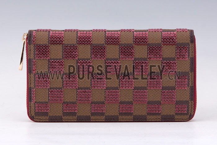 Louis Vuitton Damier Paillettes Wallet Red