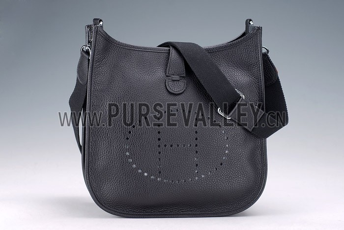 Hermes Black Evelyne Shoulder Bag