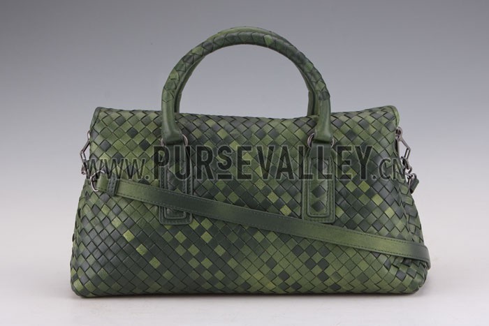 Bottega Veneta Intrecciato Duffel Bag Dark Green