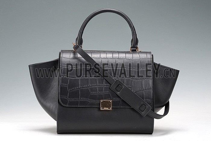 Celine Trapeze Crocodile Leather Bag 607304