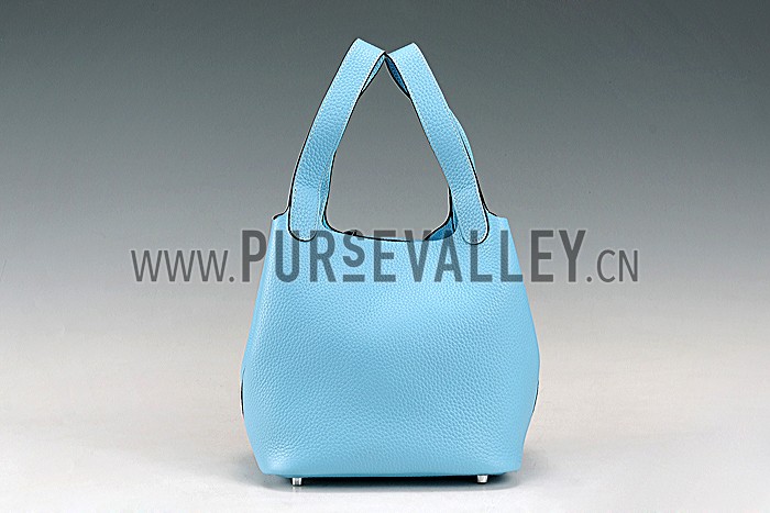 Hermes Picotin MM Blue Jean 607498