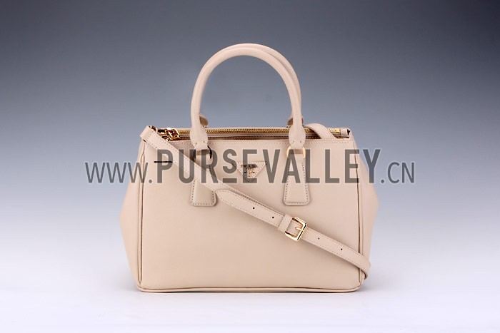 Prada Saffiano Lux Top Handle Beige