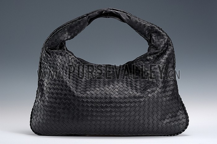 Bottega Veneta Intrecciato Nappa Hobo Bag Black