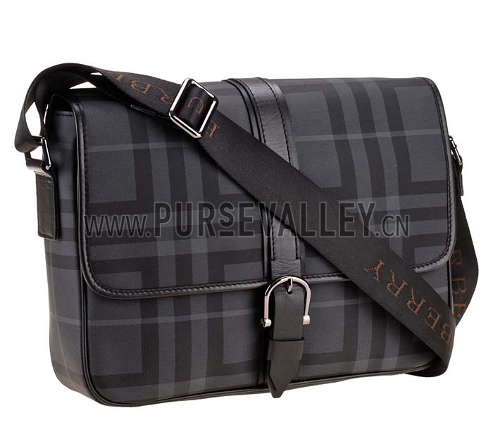 Burberry Grey Check Messenger Bag