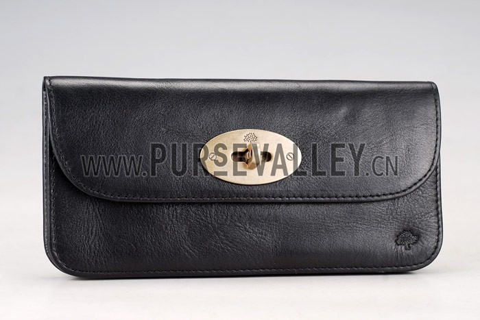 Mulberry Long Locked Purse Black