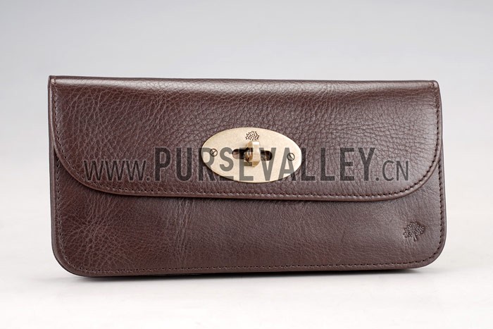 Mulberry Long Locked Purse Brown
