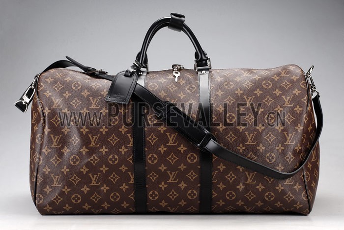Louis Vuitton Keepall 55 Monogram Macassar Canvas