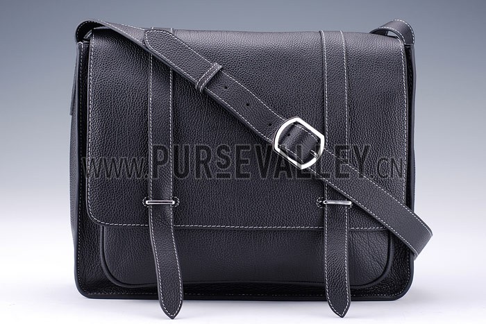 Hermes Man Messenger Bag Black