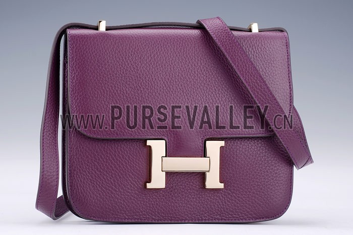 Hermes Constance Plum with Golden Buckle